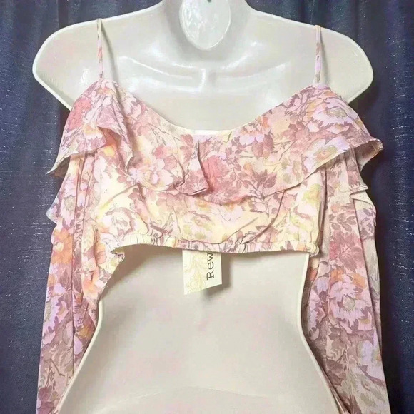 Rewind Juniors Women’s Floral Cold Shoulder Cut Out Dress - Picture 9 of 15